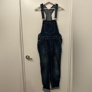 Fat Face Women's Dark Blue Denim Overalls